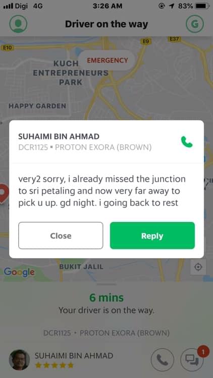 This Grab Driver's Simple Message To His Passenger Instantly Went Viral - World Of Buzz