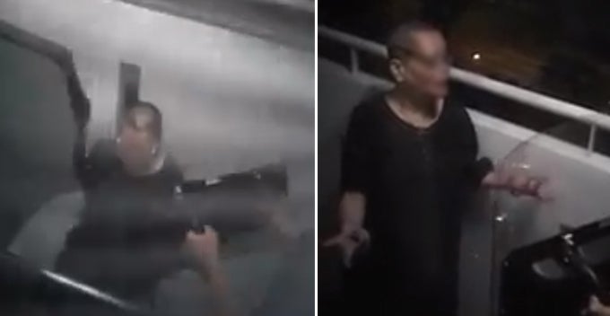 Watch How This S’porean Aunty Gets Tasered And Stands Up Right After Like Nothing Happened! - World Of Buzz