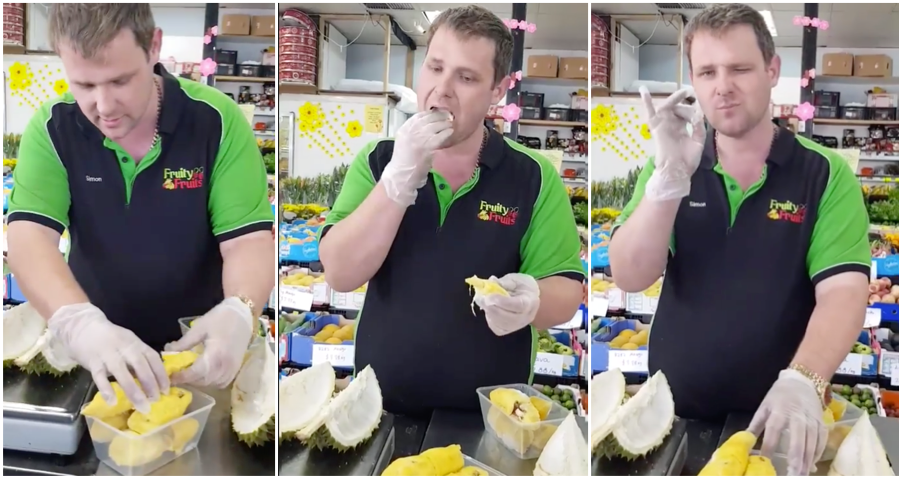 Watch: This Angmoh Can Open A Durian Better Than You - WORLD OF BUZZ 3