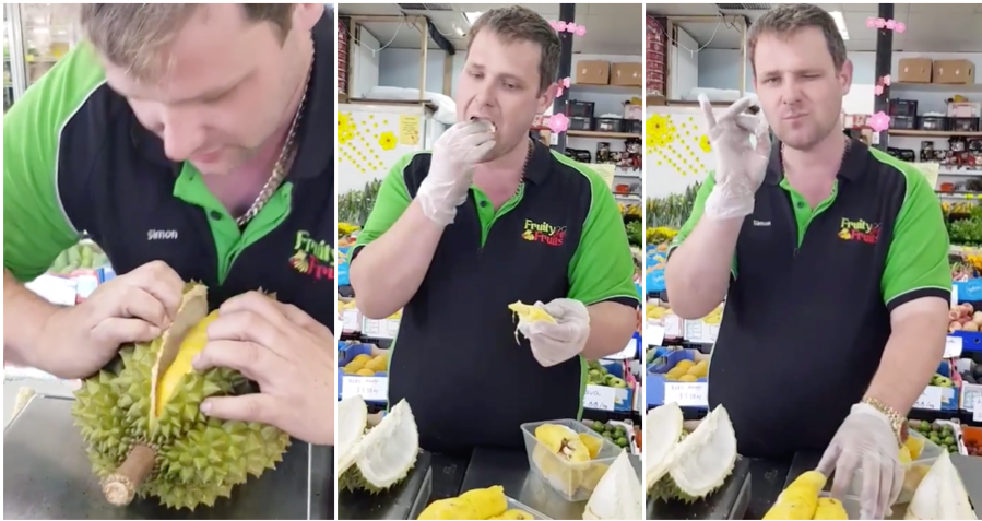 Watch: This Angmoh Can Open A Durian Better Than You - WORLD OF BUZZ 4