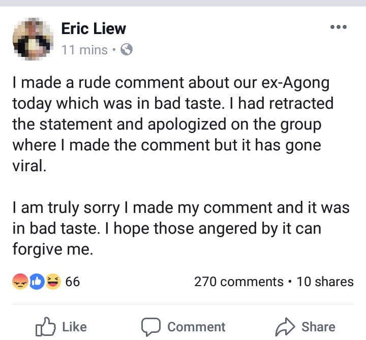 Eric Liew & 2 Other M'sians Arrested For Sedition Over Rude Comments About Agong's Resignation - WORLD OF BUZZ