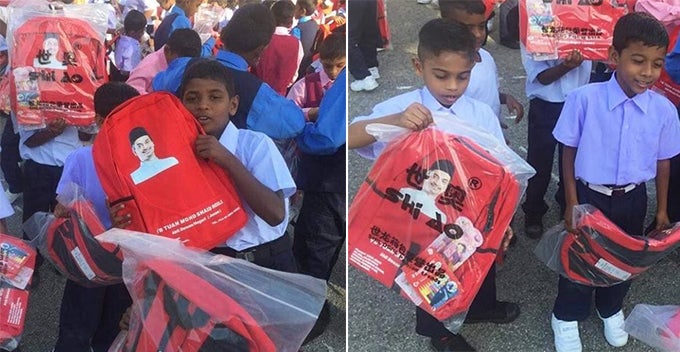 First School Bags, Now Jeram Assemblyman is Giving Out 10,000 Uniforms With His Name Printed on Them - WORLD OF BUZZ