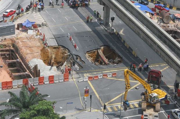 Ground Collapses At BBCC, Netizens Claim Haunted Land Of Former Pudu Jail To Blame - WORLD OF BUZZ 2