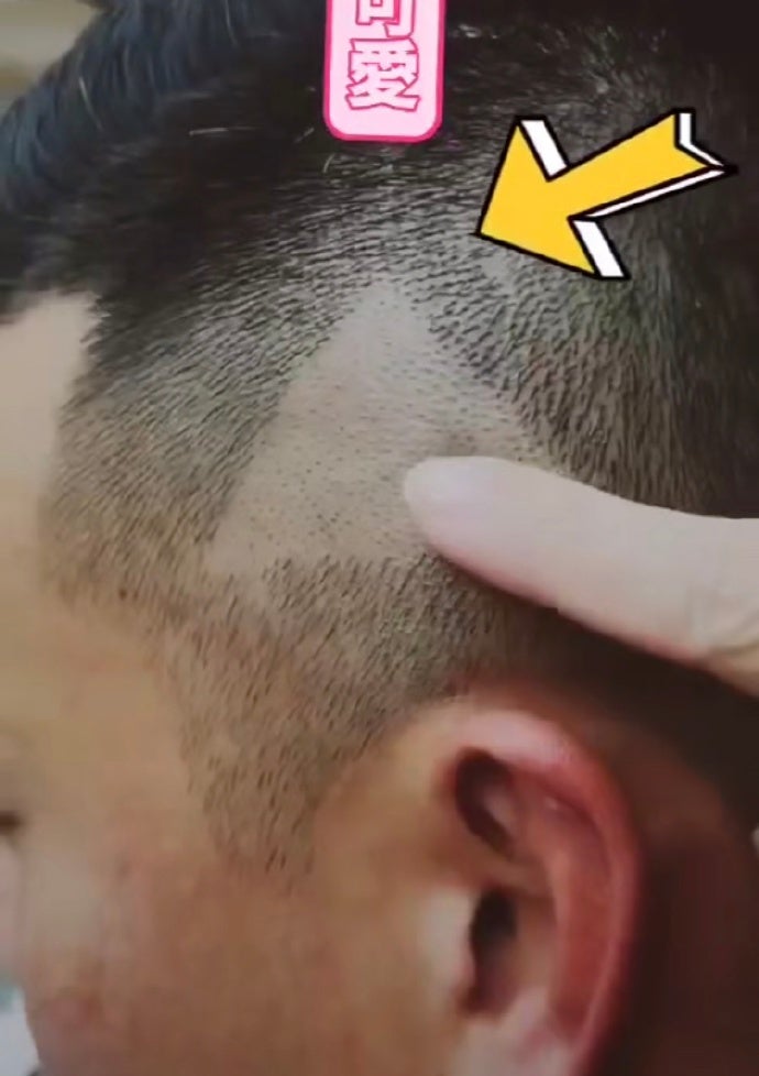 Hairstylist Shaves Triangle on Man's Hair After He Showed Him Picture with 'Play' Button - WORLD OF BUZZ 2