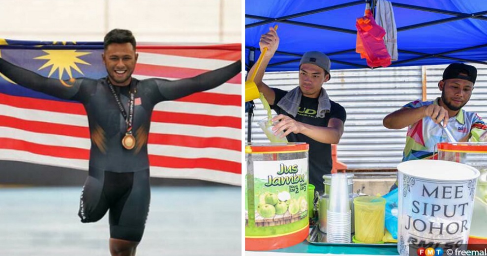 M'Sian National Para Cyclists Did Not Get Contract Renewed By Sports Council, Now Sell Juice For A Living - World Of Buzz