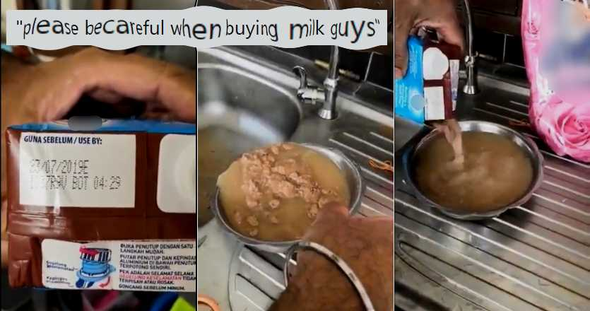 Netizen Shares Video Of Alleged Spoilt Out-Of-The-Box Milk, Triggers Outburst For Foul Play - World Of Buzz 3
