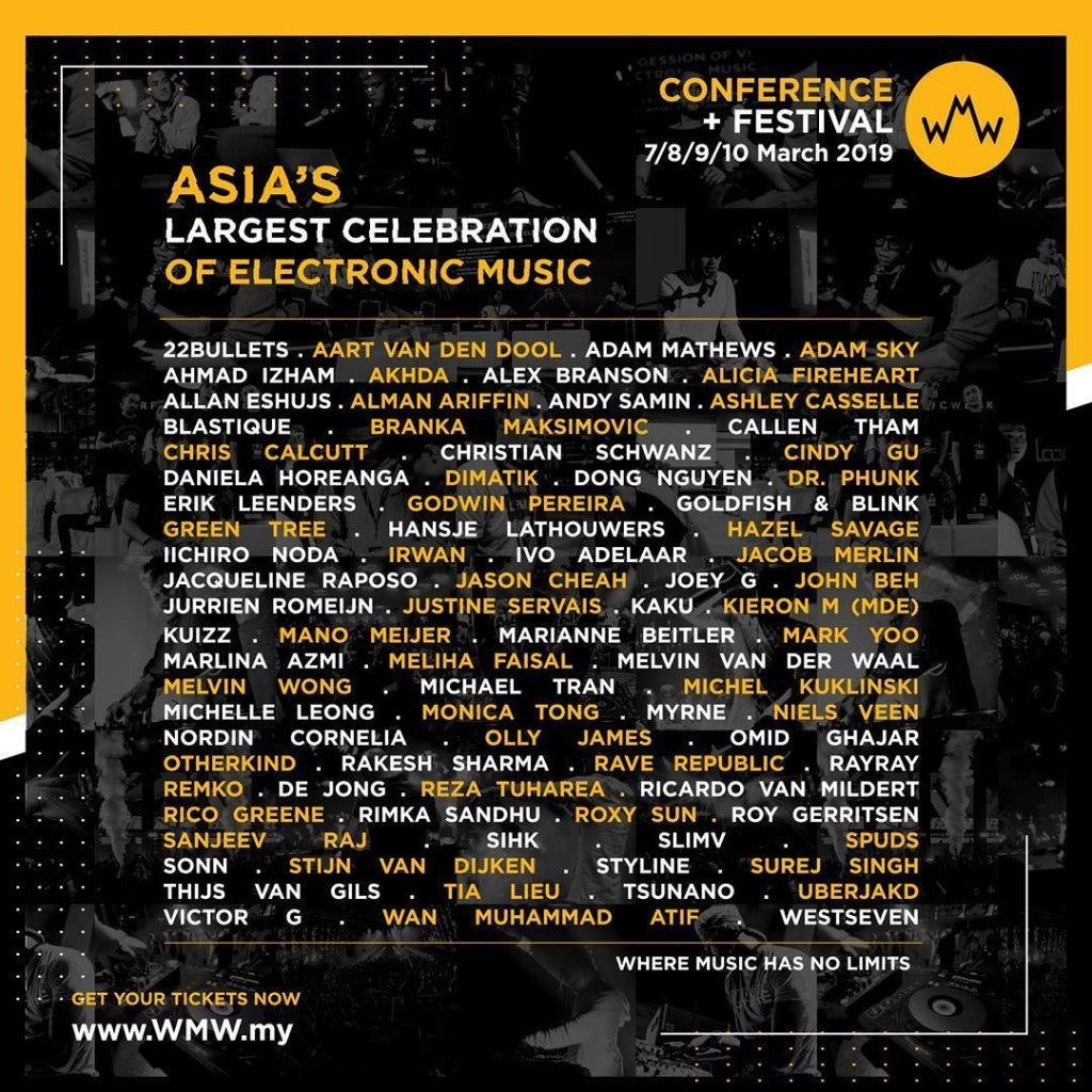 Asia's Largest Music Conference in KL: 4 Nights, 15 Parties, and 6 Venues This March! - WORLD OF BUZZ