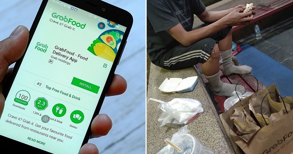 Delivery Man Decides to Give Cancelled GrabFood Order to Homeless Person - WORLD OF BUZZ 4