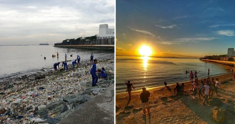 Volunteers Clean 45 Tonnes Of Garbage Off Manila Bay Beach, You Won'T Believe The Transformation - World Of Buzz 3