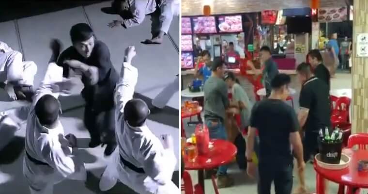 Watch This Ip-Man Guy Attempt To Solo 8 Uncles In Epic Kopitiam Fight - World Of Buzz