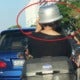 Woman Gets Creative &Amp; Uses Rice Cooker Pot As Helmet While Riding Pillion On Bike - World Of Buzz