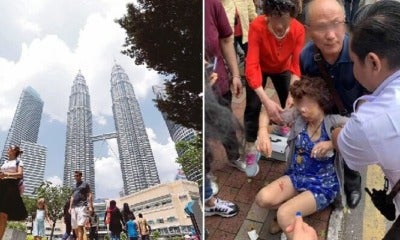 Chinese Tourist Falls Victim To Snatch Theft While Walking Near Klcc, Suffers Bad Head Injuries - World Of Buzz 1