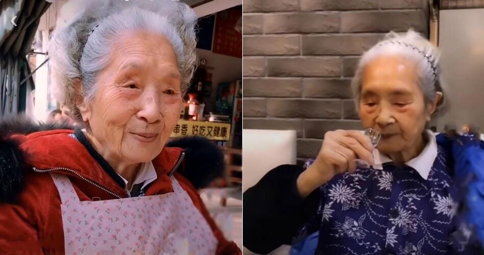 This 98yo Grandma With Dentures Goes Viral Because She Loves Spicy Hotpots, Coke & Alcohol - WORLD OF BUZZ