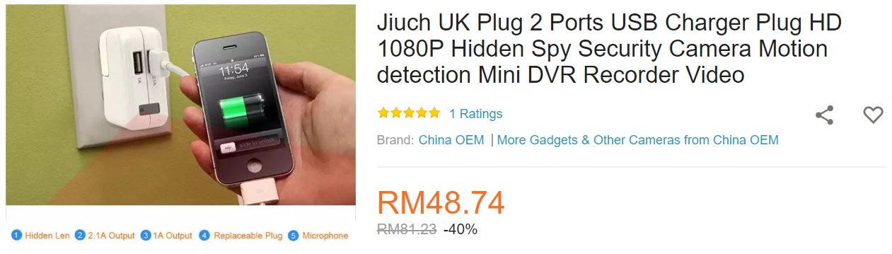 Hidden Pinhole Cameras Are Easily Being Sold Online, Malaysians Disturbed - WORLD OF BUZZ 1