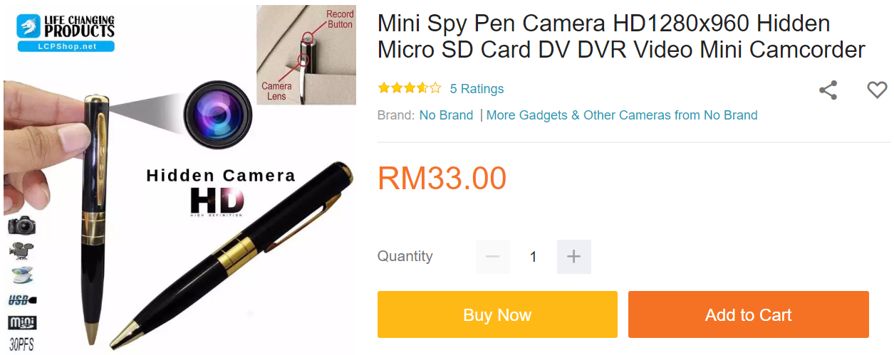 Hidden Pinhole Cameras Are Easily Being Sold Online, Malaysians Disturbed - WORLD OF BUZZ 2