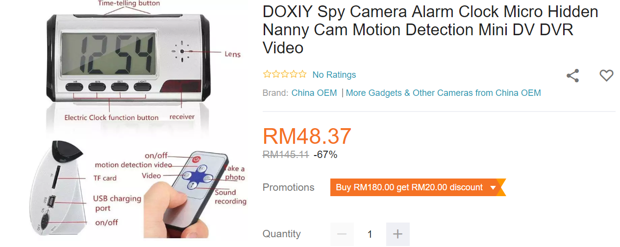 Hidden Pinhole Cameras Are Easily Being Sold Online, Malaysians Disturbed - WORLD OF BUZZ 5