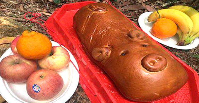 lady replaces roasted pig with pig shaped bread on qing ming mother in law got pissed off world of buzz