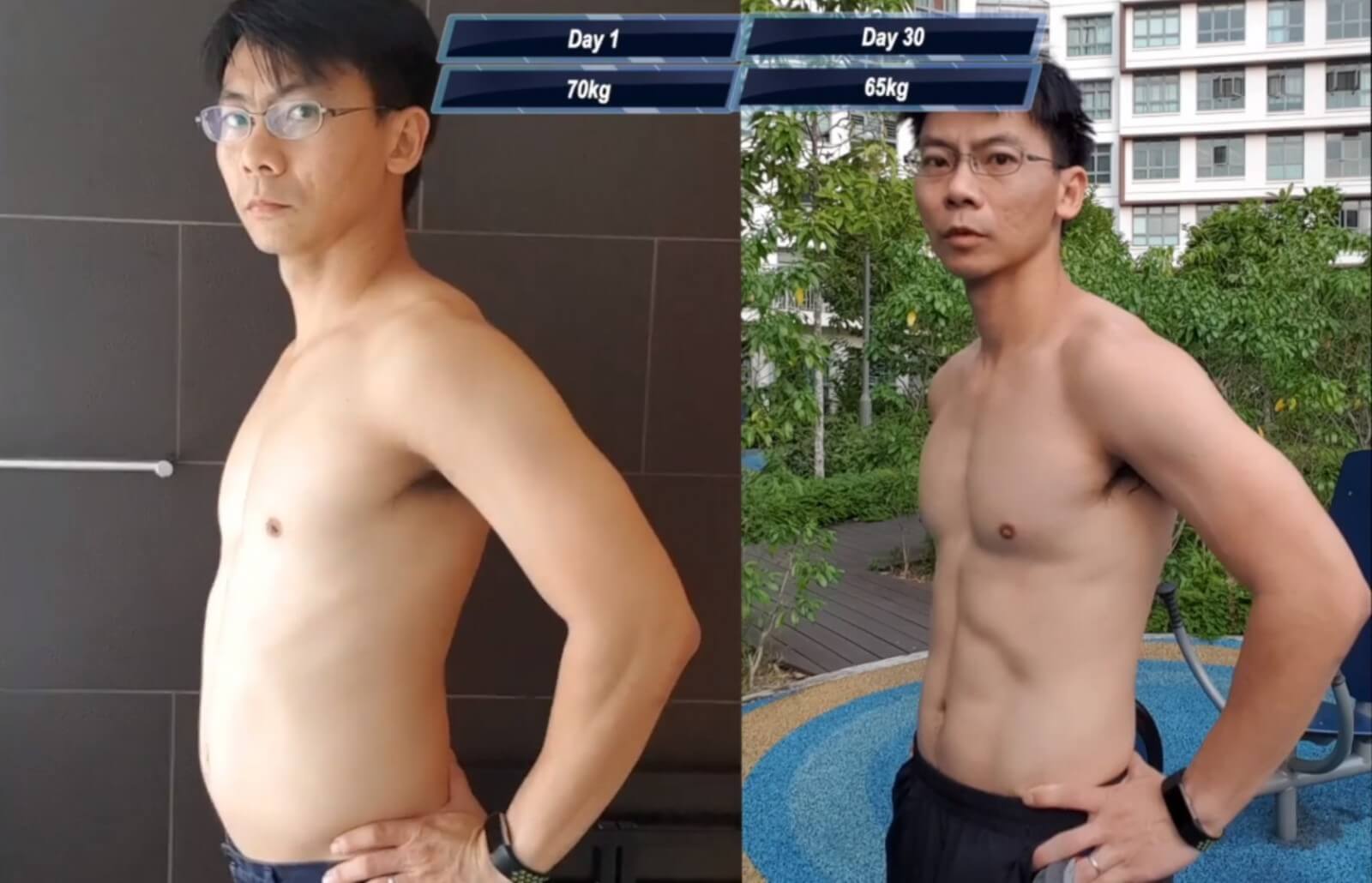 Man Completely Transforms His Body After Trying the One Punch Man Workout Challenge for 30 Days - WORLD OF BUZZ 1