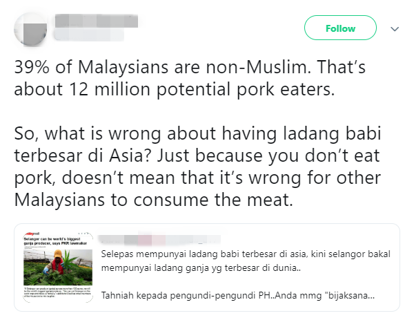 Netizen Makes Sense On Why Malaysia Can Have The Largest Pig Farm In Asia - WORLD OF BUZZ 1