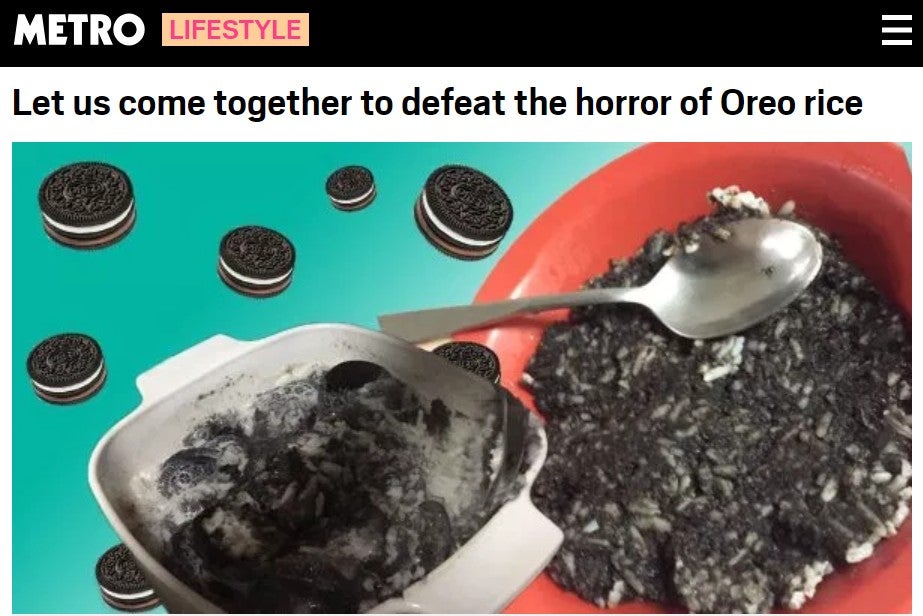 Viral Tweet About 'Oreo Rice' Grosses M'sians Out, Even Gets Picked Up by International Media - WORLD OF BUZZ 7