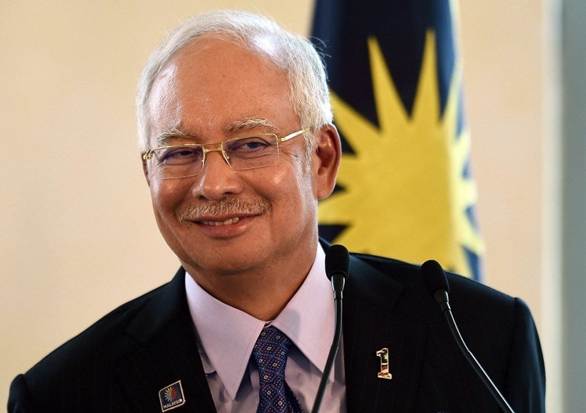Najib Razak smiling