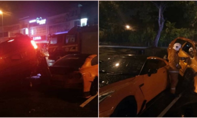 A Flying Myvi Breaks The Internet Again And Crashes Into A Nissan Gtr - World Of Buzz