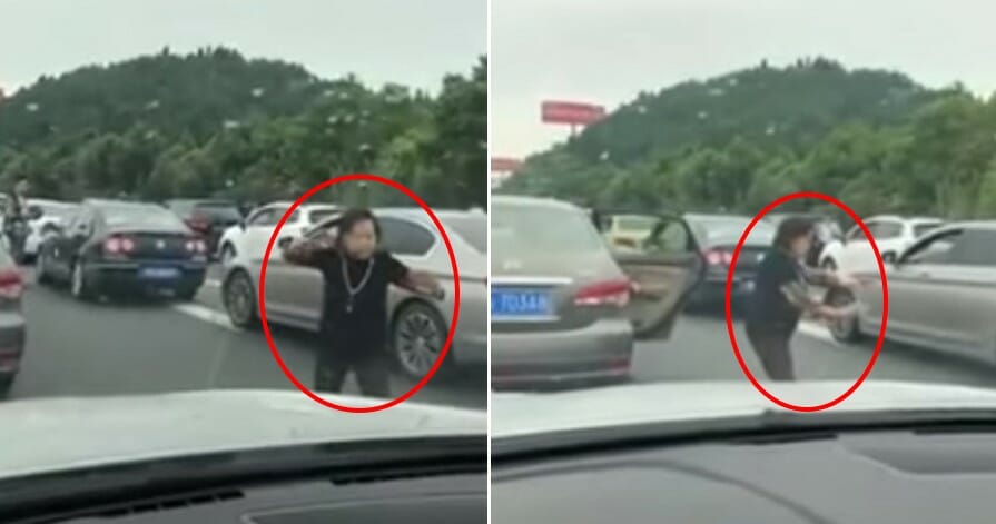 Aunty Makes Use of Time Stuck in Traffic By Practising Tai Chi for 2 Hours on Highway - WORLD OF BUZZ