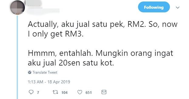 Dishonest University Students Took Food Without Paying, Leaves Only Rm3 For Owner - World Of Buzz 1