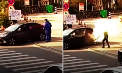 Frustrated Petrol Station Staff Sprays Fire Extinguisher Directly In Stubborn Smoker'S Face - World Of Buzz 2
