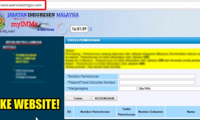 Immigration Dept Warns Malaysians Against This Fake Website That Looks Exactly Like Official Site - World Of Buzz