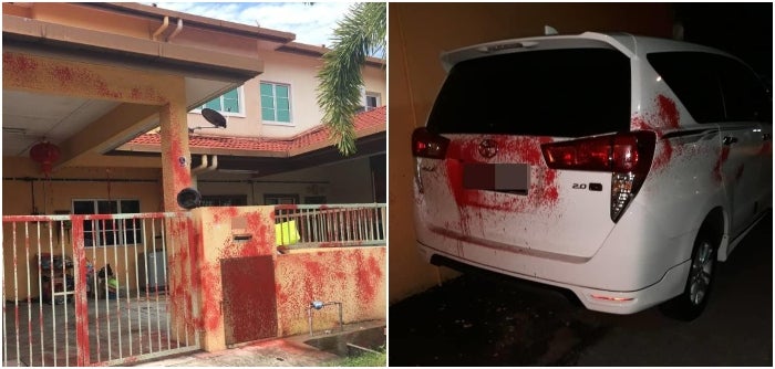 Loan Sharks Send Warning To Late Borrower By Splashing 14 Houses And 18 Cars Of Neighbours With Red Paint - World Of Buzz 3