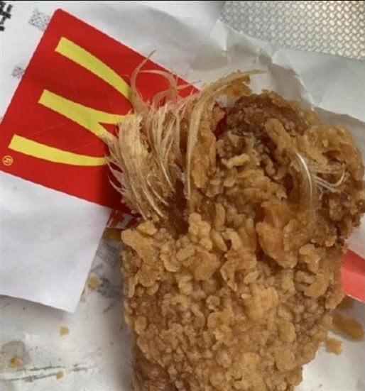 Mother Finds Feathers on McDonald's Chicken After Young Daughter Had Eaten Few Bites - WORLD OF BUZZ 1