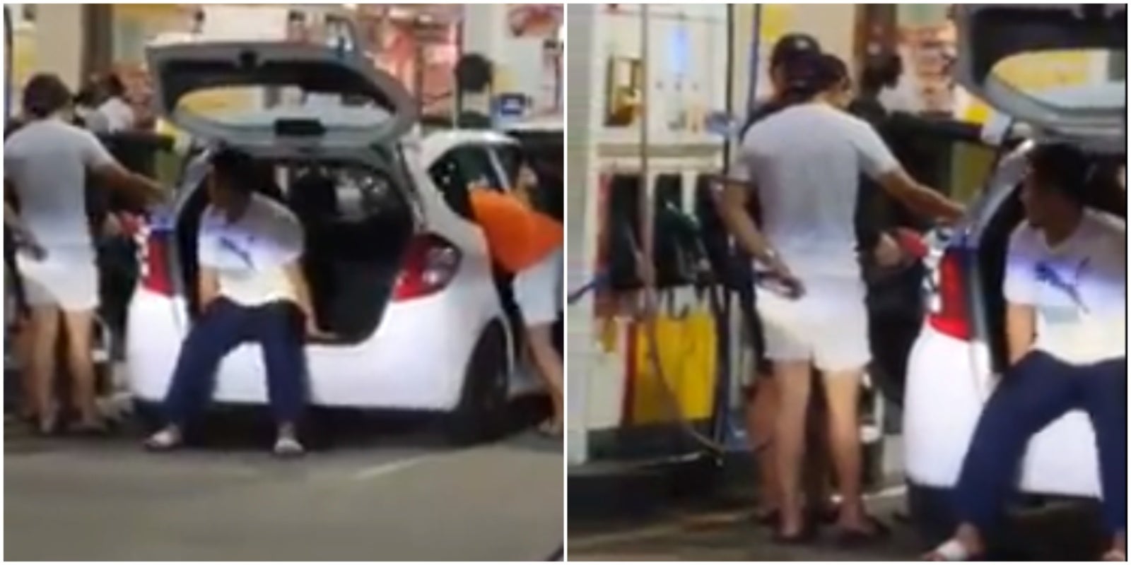 Netizens Amused by Antics of 4 S'porean Men Who Tried Shaking Car in JB to Refill More Petrol - WORLD OF BUZZ