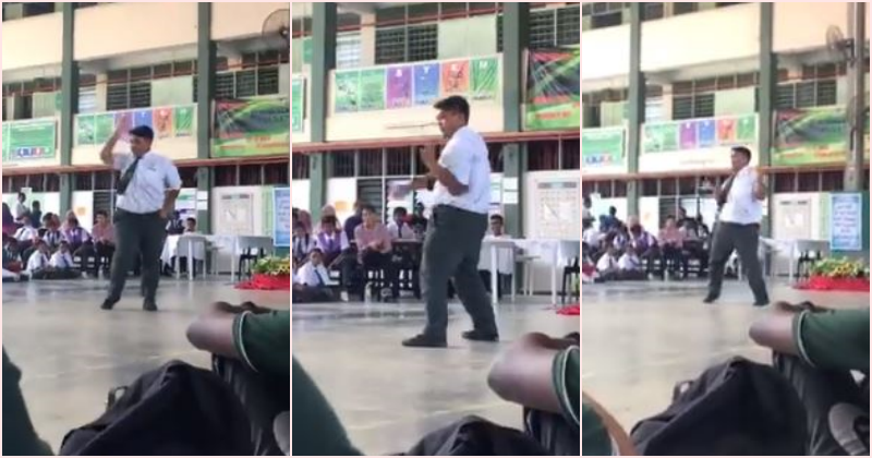 School Student Busts Out Sick Dance Moves During Morning Assembly - World Of Buzz 3