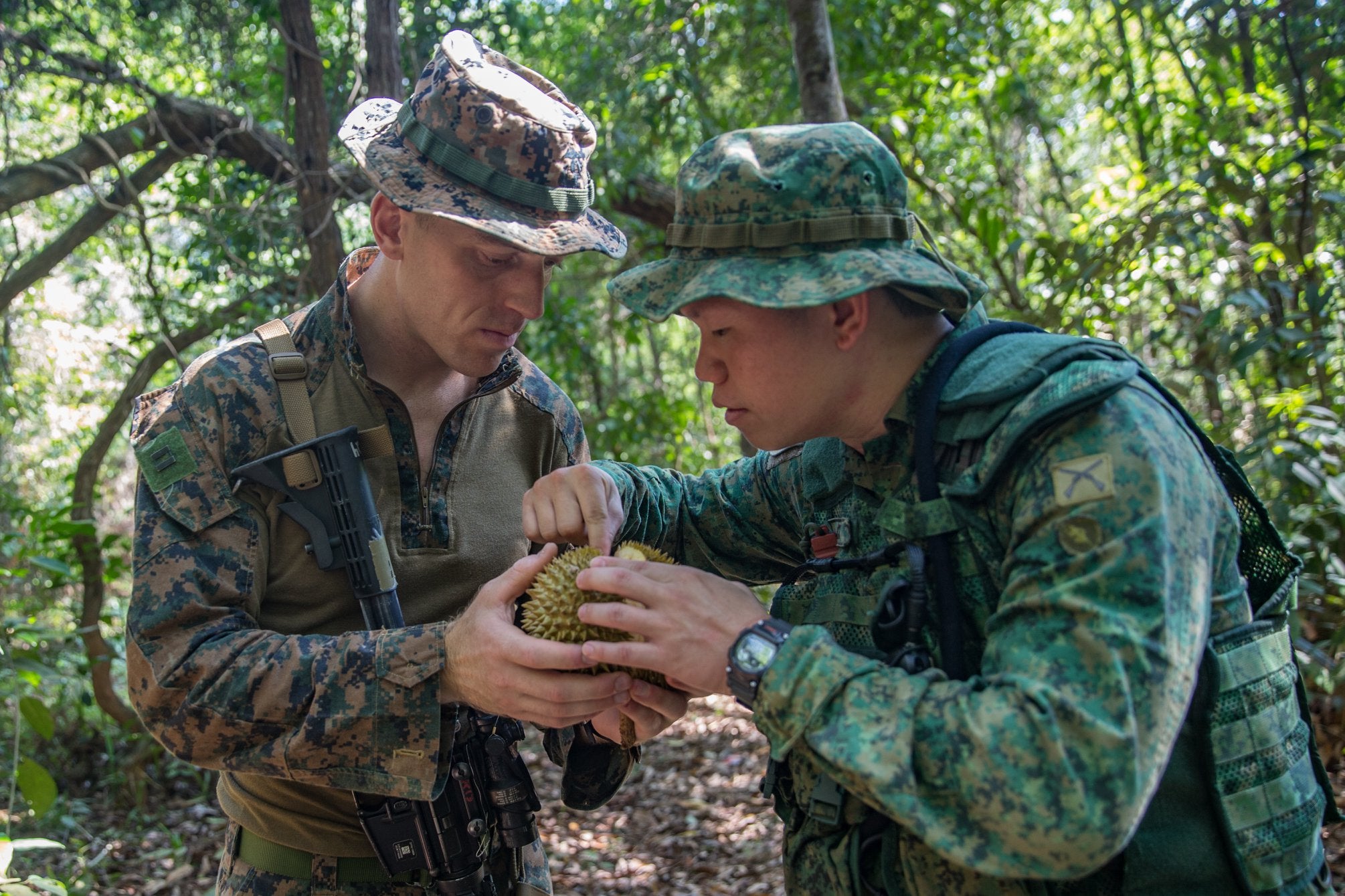 These Soldiers Were Given Durian to Eat As Part of 'Jungle Survival Techniques' - WORLD OF BUZZ