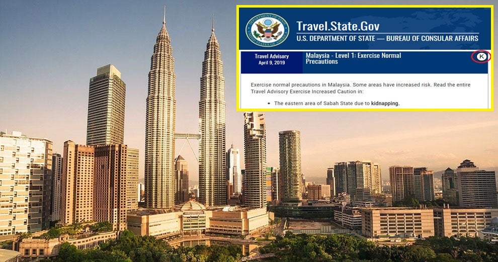 U.S. State Department Lists Malaysia Among 35 Countries With High Kidnapping Risk in Travel Advisory - WORLD OF BUZZ 1