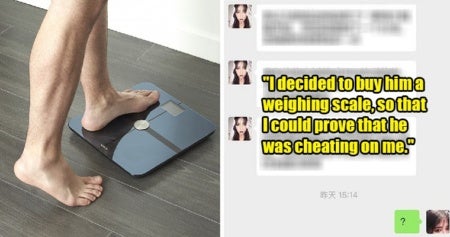 woman ingeniously uses weighing scale she bought for bf to prove that hes cheating on her world of buzz 5 1 e1555492821294