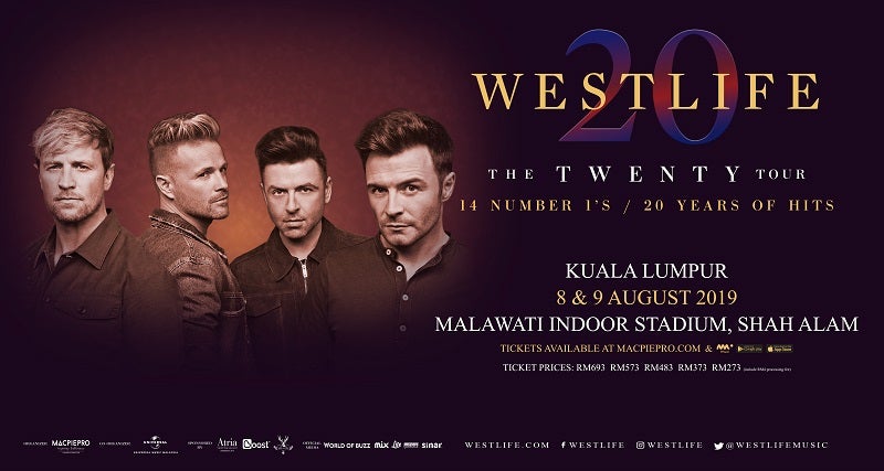 you can start buying westlife pre sale tickets at 11am on 13 april at atria shopping gallery world of buzz 4 1
