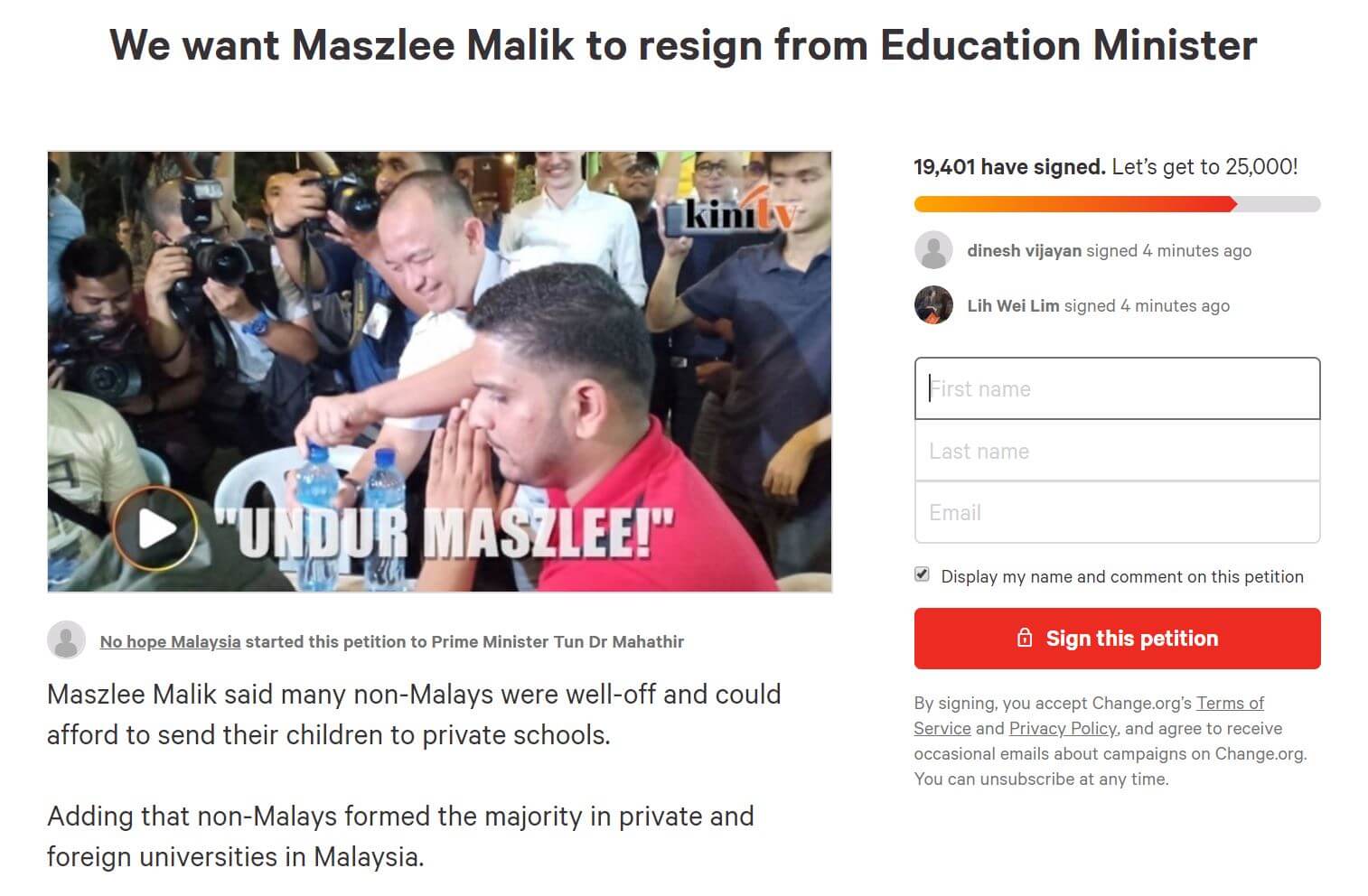 Angry Malaysians are Demanding "Controversial" Maszlee to Resign from Minister of Education - WORLD OF BUZZ