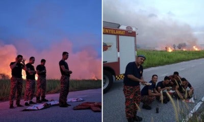 Inspiring Photos Of M'Sian Firemen Breaking Fast On Roadside After Extinguishing Fire Go Viral - World Of Buzz 5