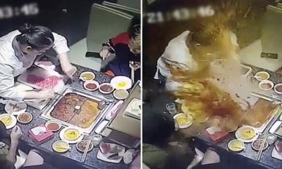 Lighter Suddenly Explodes In Waitress'S Face At Haidilao After Customers Dropped It In The Soup - World Of Buzz