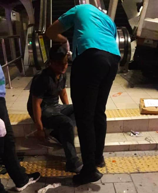 Lorry Shockingly Rams Into Escalator at Taipan LRT Station - WORLD OF BUZZ