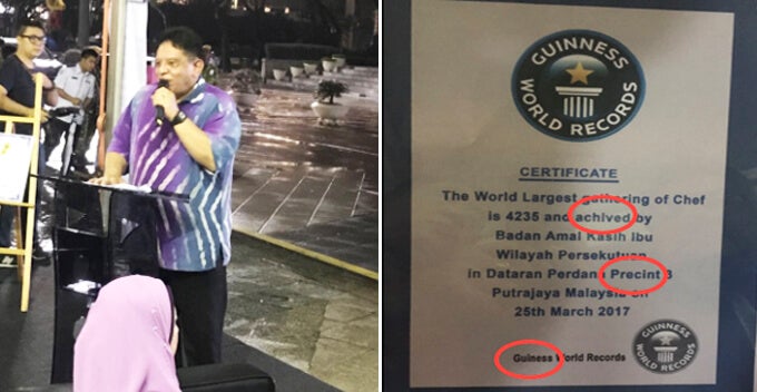 malaysian minister criticised by netizens over fake guinness world record certificate world of buzz
