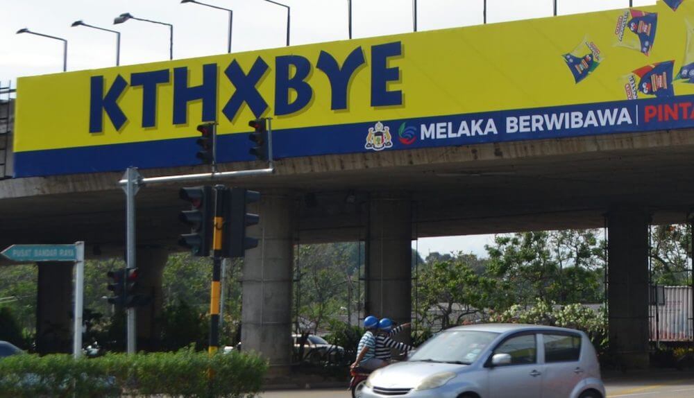 Melaka Mayor Orders Mamee's Viral "Kthxbye' Sign to be Taken Down Because Of "Improper Language" - WORLD OF BUZZ