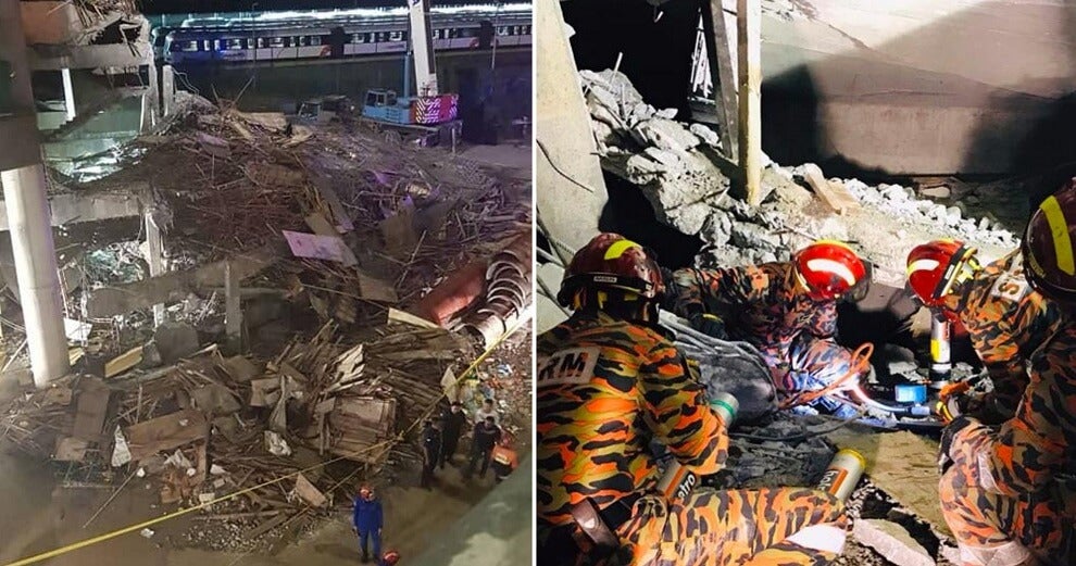 Multilevel Carpark At Gombak Lrt Station Collapses, 2 Injured &Amp; 1 Still Trapped In Rubble - World Of Buzz