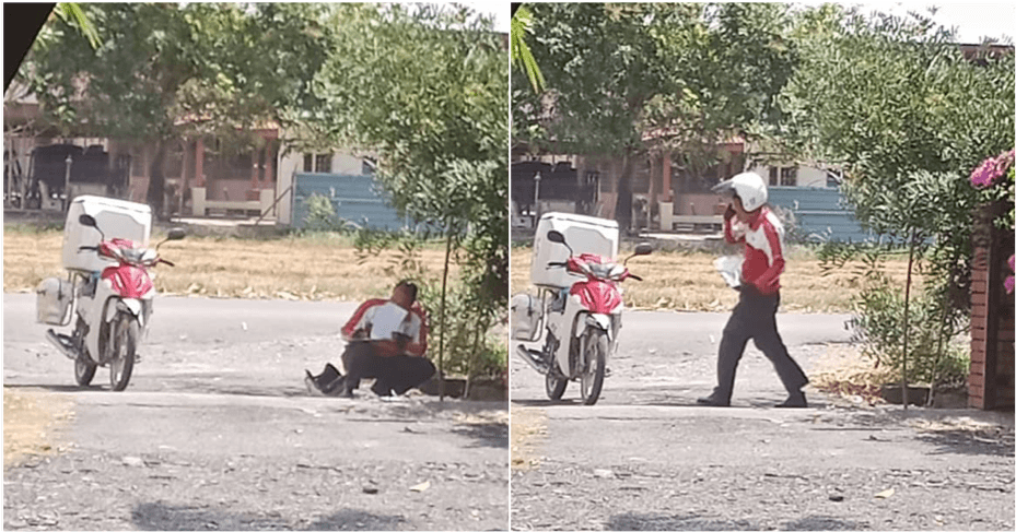 Viral Photo Shows The Reality Of Hardworking Abang Postmen Who Didn't Have Time To Berbuka At Home - WORLD OF BUZZ 2