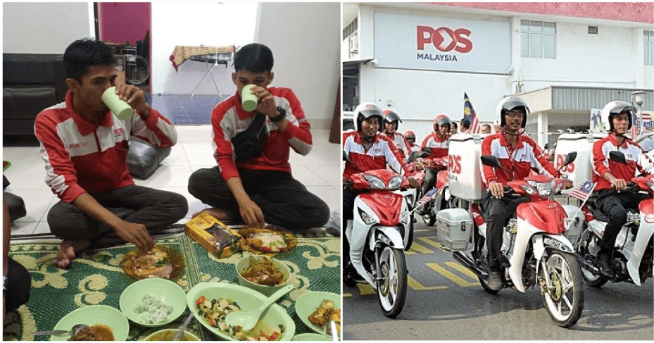 Viral Photo Shows The Reality Of Hardworking Abang Postmen Who Didn'T Have Time To Berbuka At Home - World Of Buzz 3