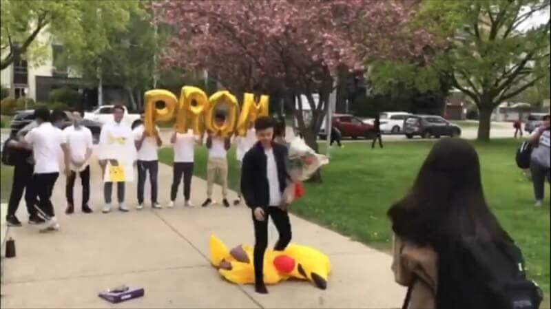 Watch: Guy Surprises Girl With Promposal in Cute Pikachu Costume & She Said Yes! - WORLD OF BUZZ 2
