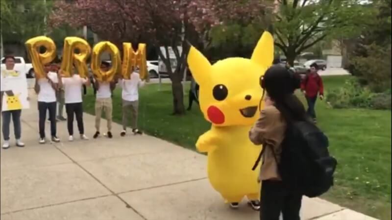 Watch: Guy Surprises Girl With Promposal in Cute Pikachu Costume & She Said Yes! - WORLD OF BUZZ