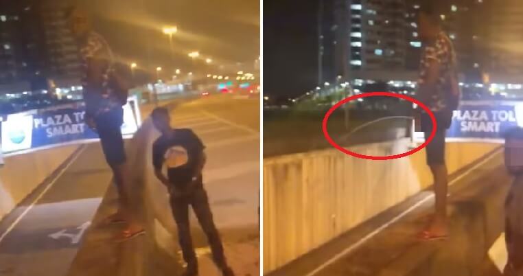 Watch: Laughing Youths Standing Near SMART Tunnel Entrance & Peeing on Passing Cars, Netizens Outraged - WORLD OF BUZZ 1